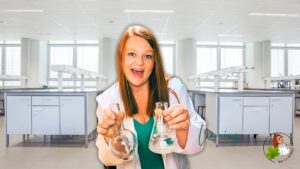A teacher is in a high school science lab
